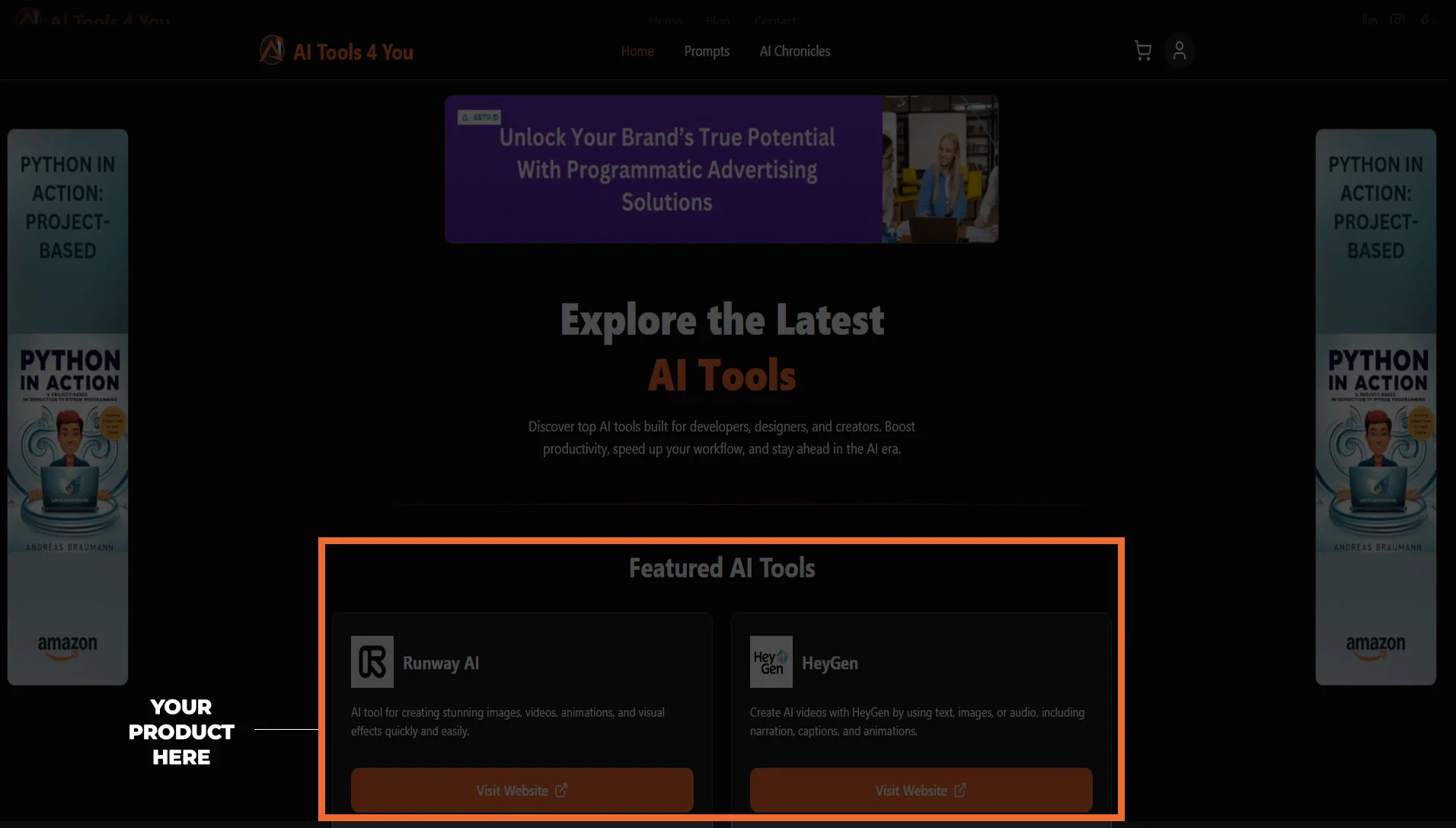 Featured Tool banner preview